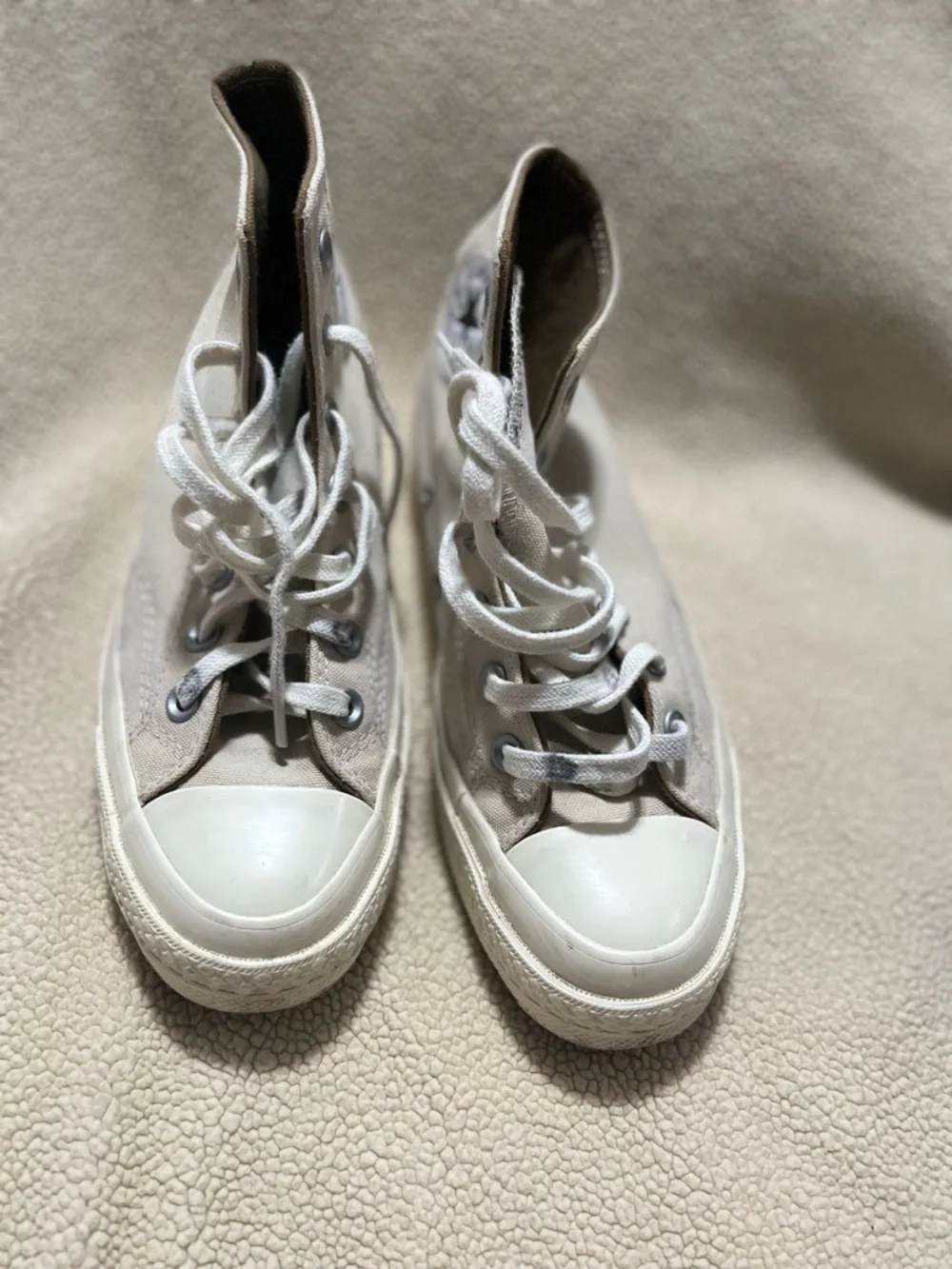 converse chuck taylor all star high top beige canvas sneakers unisex